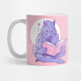Werewolf reading a book Mug